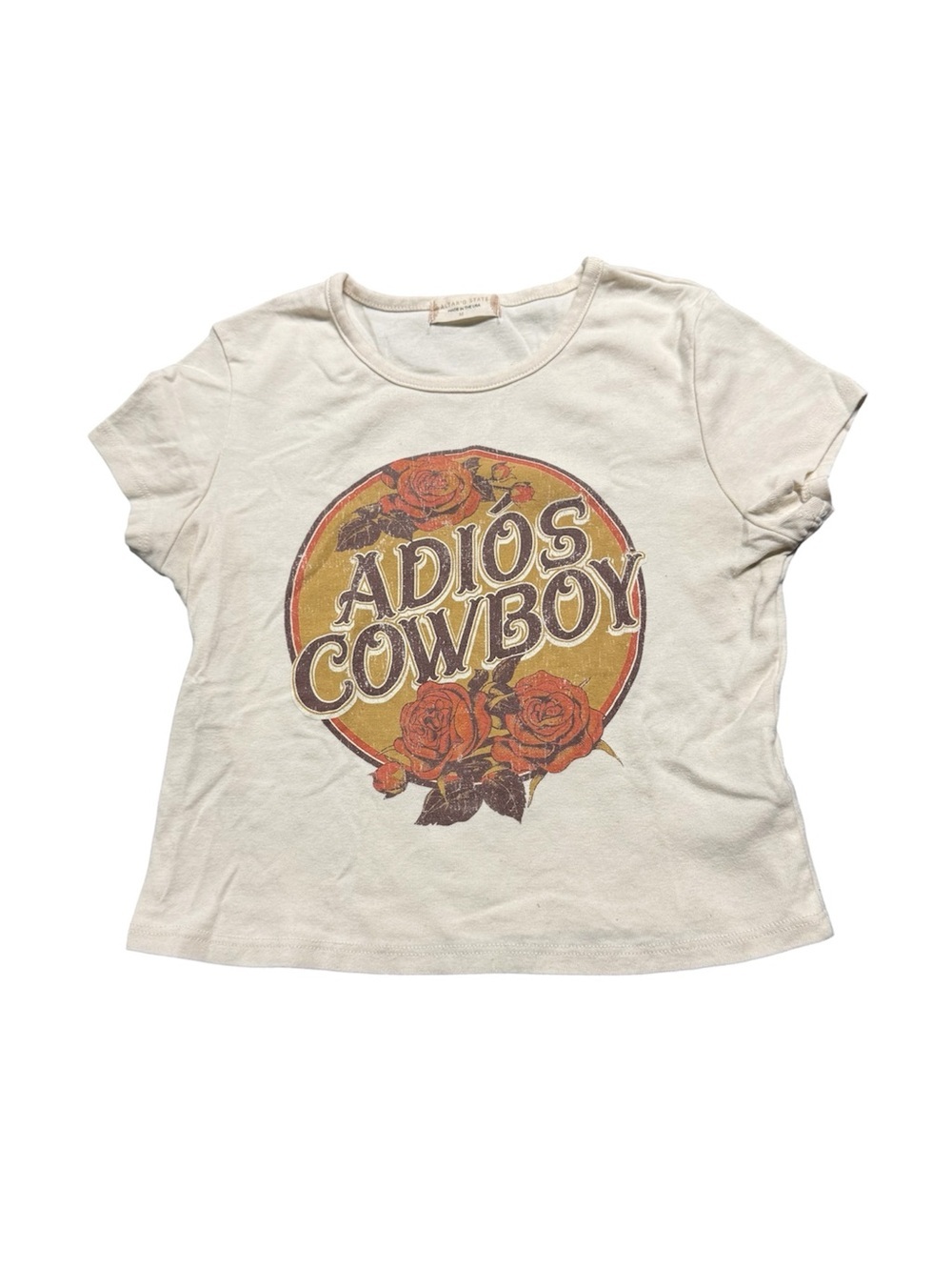Altar’d State Adios Cowboy Graphic Tee Floral Western Shirt Size M